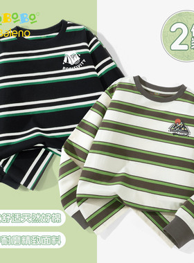 班尼路童装YYB系列男童t恤秋季儿童长袖上衣2025新款男大童打底衫