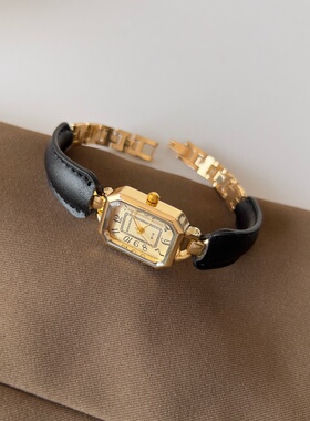 轻奢小众手表女款简约气质学生女士高级感复古皮带手链表2025新款