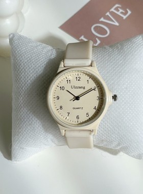 公务员考试专用手表女款学霸初中生高中学生静音防水学院风石英表