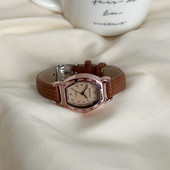轻奢小众简约气质小棕表 学生女式 小表盘复古时尚 小巧精致手表女款