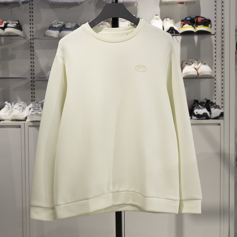 李宁男子圆领透气套头卫衣