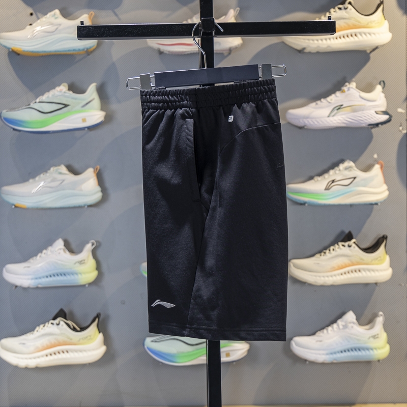 李宁男子透气运动短裤