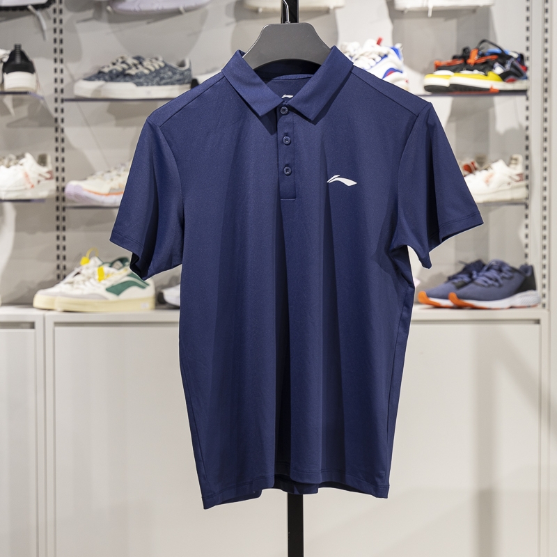 李宁短袖POLO衫速干凉爽透气