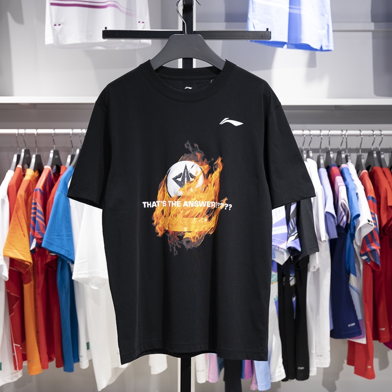 李宁短袖男子吸湿排汗T恤