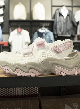 李宁女子凉鞋2025夏季新款猫爪 SANDAL魔术贴运动潮流凉鞋AGUV004