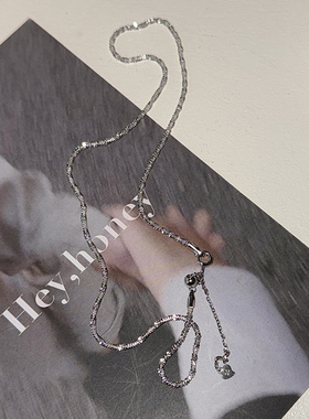 时尚蛇骨链S925纯银项链女素链