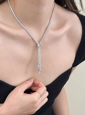 设计感时尚超闪镶水钻项链