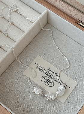 气质银色碎银子长款项链