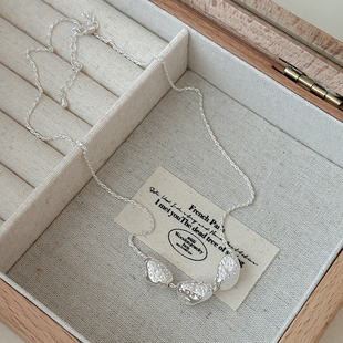 气质银色碎银子长款项链女2025年新款爆款高级感轻奢毛衣链锁骨链