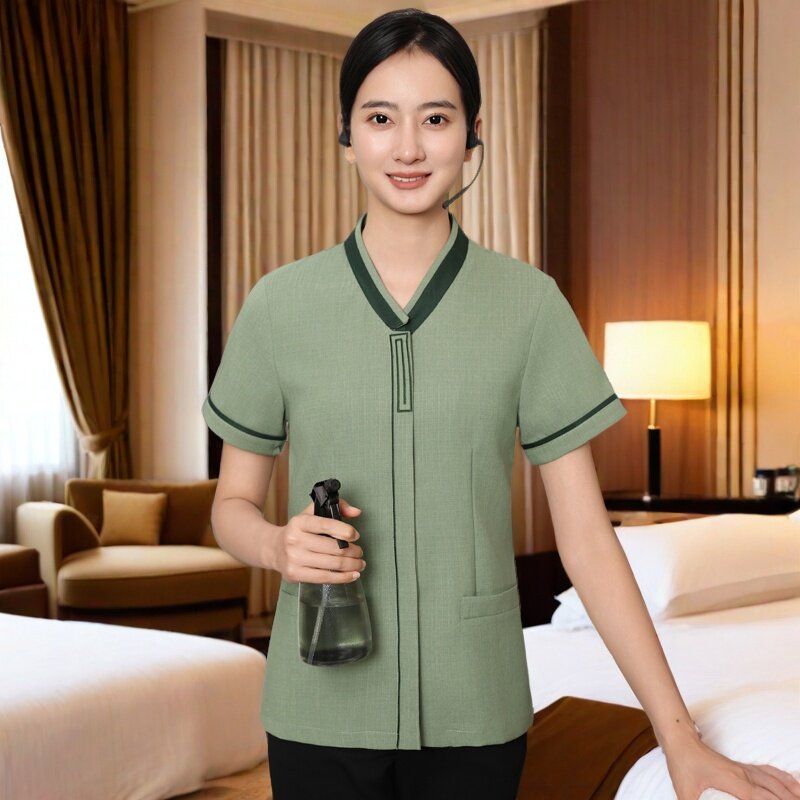 酒店保洁工作服短袖保洁员夏装