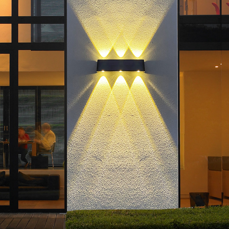 led洗墙灯户外防水24v太阳能户外灯别墅壁灯楼房自建房子外墙灯