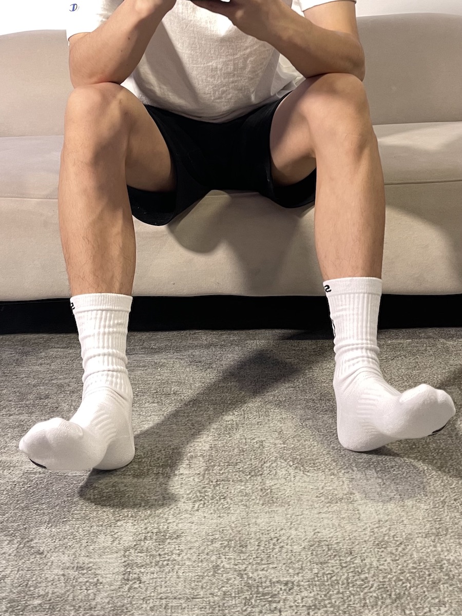 篮球运动男纯棉加厚毛巾底长白袜