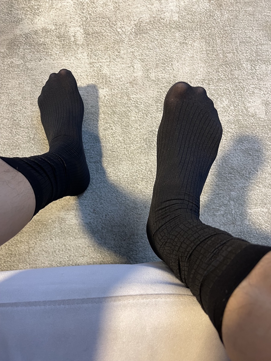 丝袜男职场长袜商务正装袜黑色藏青男士中筒绅士款商务性感Kocean