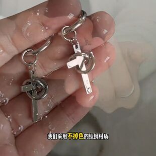 亚比风十字架吊坠耳饰男生无耳洞磁吸耳夹朋克哥特个性耳钉2026