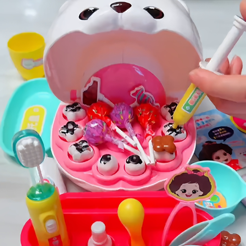 儿童牙医玩具套装宠物牙医益智动物牙齿医具过家家男女孩角色扮演
