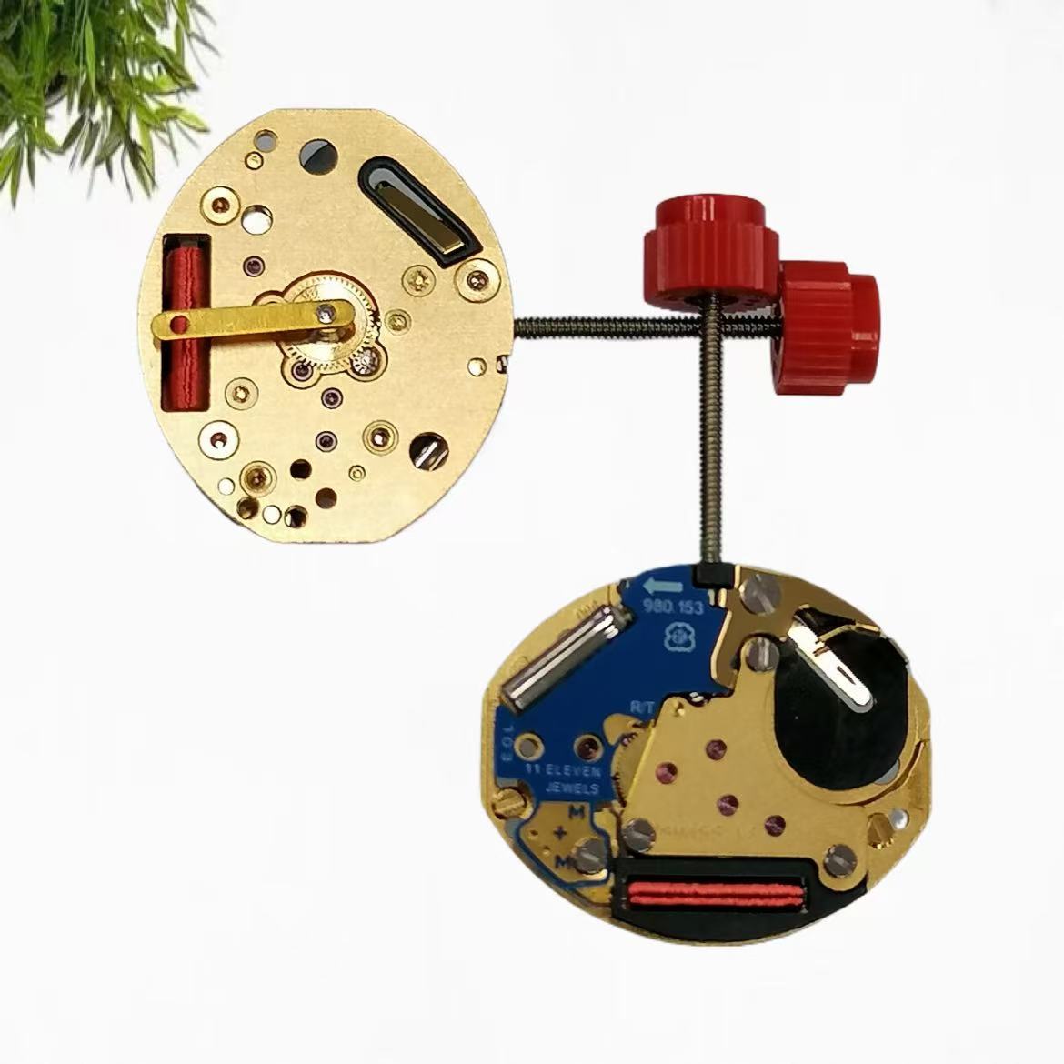 手表配件 980.153 机芯 原装瑞士石英机芯配件 两针半 配电池