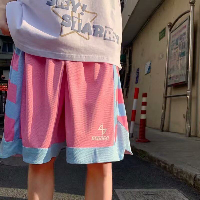 休闲裤新款夏季五分裤潮青春男时尚直筒时尚潮流运动裤 DK124P30图片