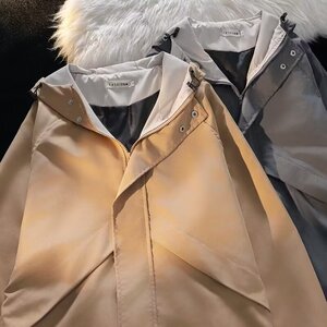 运动休闲夹克防水外套春男装帅气时尚冲锋衣连帽拉链上衣JK200P35图片