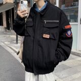 秋冬翻领潮流青春流行原宿潮日系男外穿标准百搭长袖时尚MY908P78，男装棉衣，星座1013-3