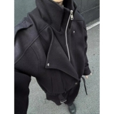 假两件毛呢夹克男秋冬季美式覆古小众高级设计感廓形外套F246P68，男装毛呢大衣，星座1013-3