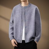 秋季新款棒球领粗针开衫纯色宽松休闲慵懒感毛衣外套男女M337P78,男装针织衫/毛衣,星座1013-3, 秋季新款棒球领粗针开衫纯色宽松休闲慵懒感毛衣外套男女M337P78,男装针织衫/毛衣,星座1013-3,