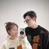 日系复古刺绣水貂绒针织衫男女秋季宽松圆领休闲毛衣外套M5821P65，男装针织衫/毛衣，星座1013-3