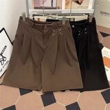 西装短裤男夏宽松新款直筒外穿中裤薄高腰a字休闲五分裤DK343P35，男装西裤，星座1013-3