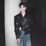 美式短款正肩皮衣外套男小众高级感复古痞帅机车夹克PY805P70，男装皮衣，星座1013-3