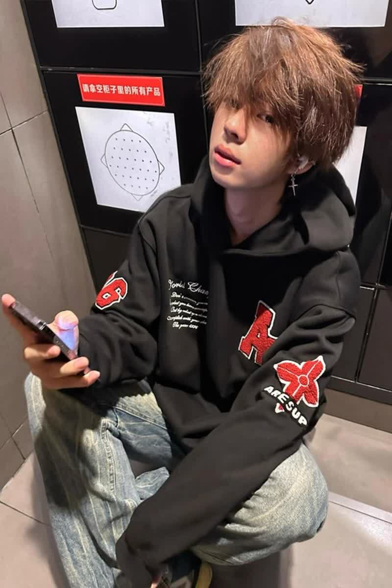 迷彩连帽卫衣外套春秋季情侣款潮牌拉链上衣潮新款流行潮流W56P50图片