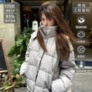 SYMOCOLOR简约基础LOGO纯色拉链连帽羽绒服休闲保暖面包服外套