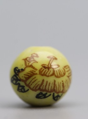 西藏天然玛瑙 清代老琉璃 12mm超顶项链 腰珠 手串