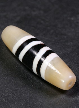 5A级藏传西亚尼泊尔风格玉化线珠/老料玛瑙玉髓/天珠38*12mm左右