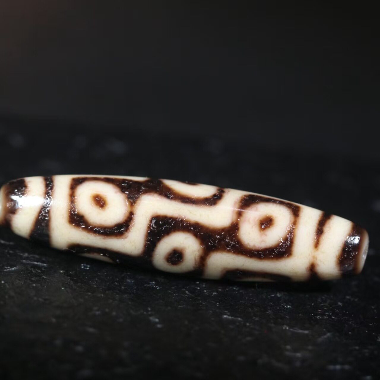 5A级天然西藏真品老矿原石玛瑙牙黄至纯九眼天珠锁骨项链吊坠手串