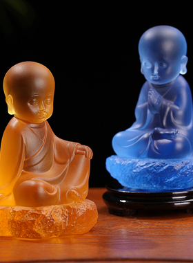 小沙弥古法琉璃新中式风工艺礼品