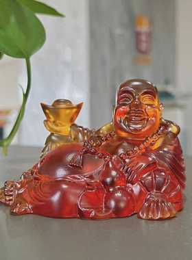 古法琉璃笑口常开弥勒佛