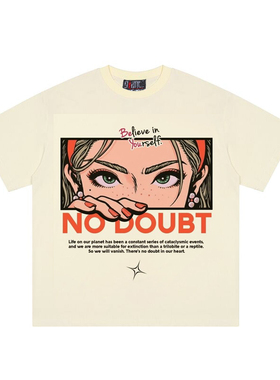 美式原宿风日系宽松动漫印花T恤潮牌短袖ins少女夏季嘻哈