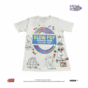 28blocks 260克重磅纯棉! 老派零食~美式复古阿美咔叽短袖T恤男女