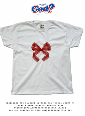 28blocks 260克重磅纯棉! 蕾丝蝴蝶~美式复古阿美咔叽短袖T恤男女