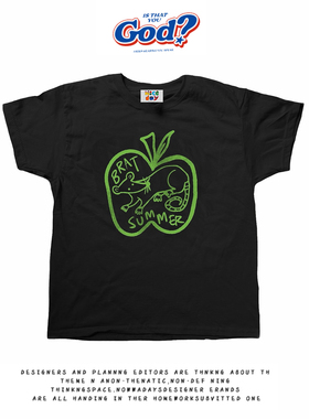 28blocks 260克重磅纯棉! 苹果老鼠~美式复古阿美咔叽短袖T恤男女