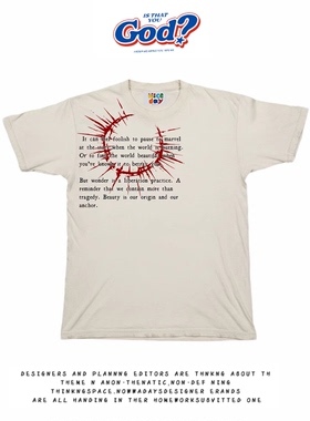 28blocks 260克重磅纯棉! 红色荆棘~美式复古阿美咔叽短袖T恤男女