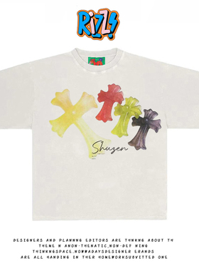 造物GOODGOD 十字架2025夏季新款设计感色彩独特美潮学生短袖T恤