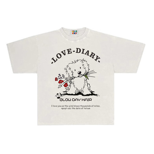 小狗表白字母无性别圆领半袖短袖