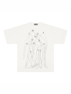 t恤 潮牌设计艺术抽象男女宽松百搭短袖 28blocks 260克重磅纯棉