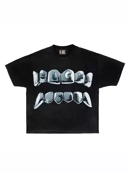 28Blocks American Retro Letter Short-Sleeve Trendy Brand T-Shirt for Women, Niche Design, Oversized Couple Tops