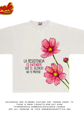 造物GOODGOD 沉默花朵2025夏季圆领短袖T恤艺术设计高级感休闲潮