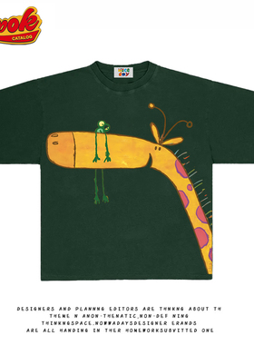 造物GOODGOD 动物的对视无性别圆领半袖休闲简约短袖T恤男女情侣