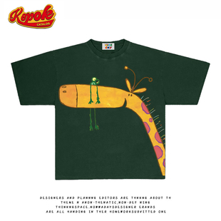 造物GOODGOD 动物的对视无性别圆领半袖休闲简约短袖T恤男女情侣