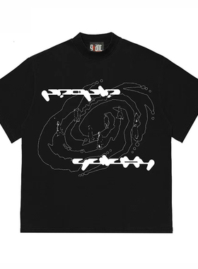 Abstract letters 260克重磅纯棉！涂鸦潮牌字母印花宽松短袖t恤