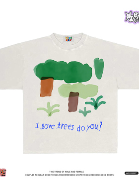 28blocks 艺术家系列 美式复古小众260克重磅圆领纯棉百搭宽松t恤