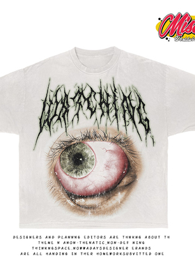 造物GOODGOD 2025夏季新款一只眼睛小众设计印花男女宽松短袖T恤